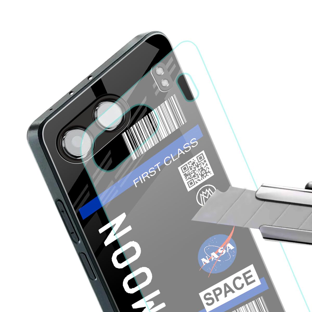 moon boarding pass back phone cover | glass case for oneplus nord 4