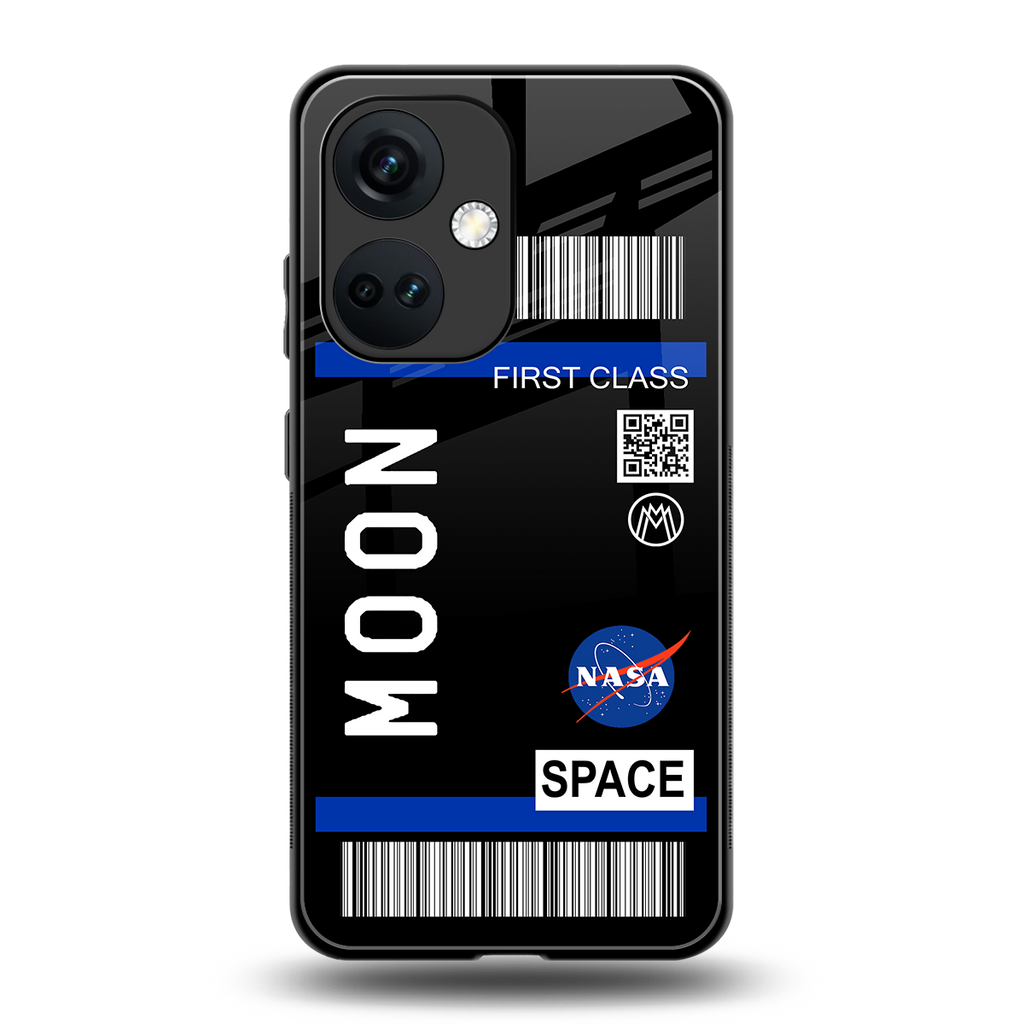 moon boarding pass back phone cover | glass case for oneplus nord ce 3