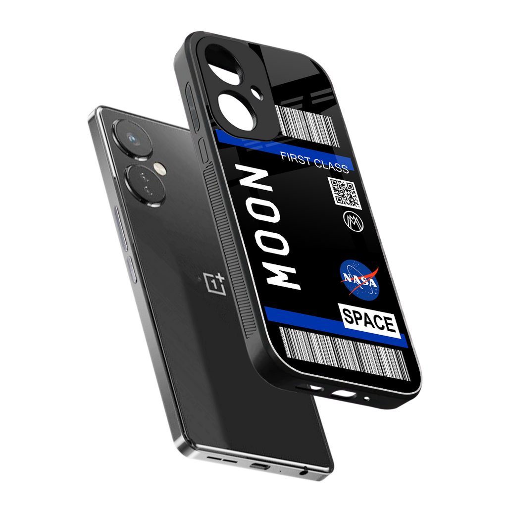 moon boarding pass back phone cover | glass case for oneplus nord ce 3