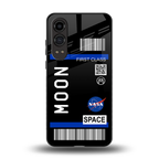 moon boarding pass back phone cover | glass case for oneplus nord ce 4 lite