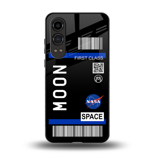 moon boarding pass back phone cover | glass case for oneplus nord ce 4 lite