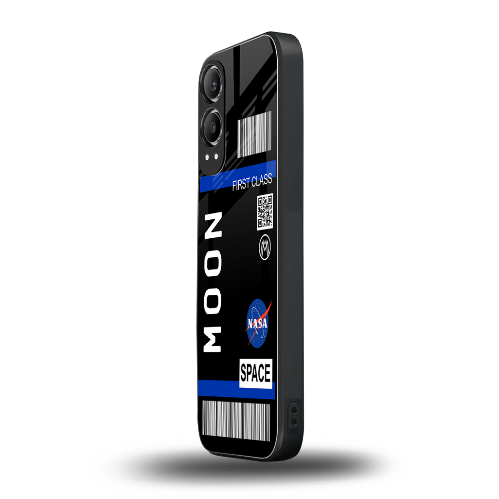 moon boarding pass back phone cover | glass case for oneplus nord ce 4 lite