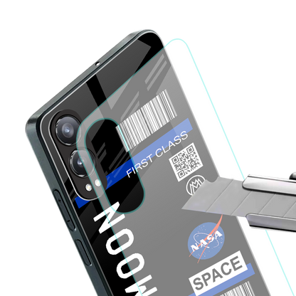 moon boarding pass back phone cover | glass case for oneplus nord ce 4 lite