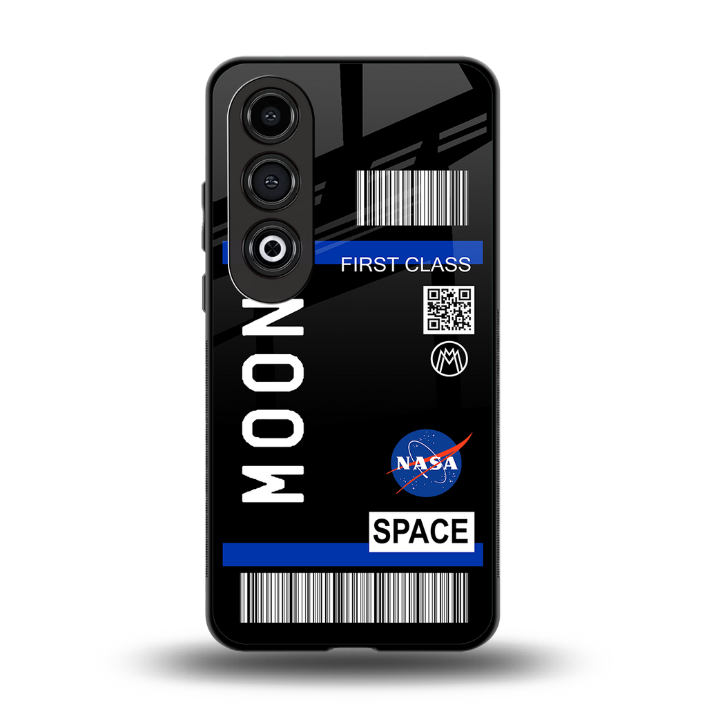moon boarding pass back phone cover | glass case for oneplus nord ce 4