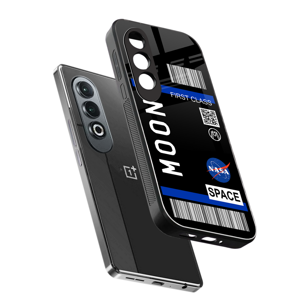 moon boarding pass back phone cover | glass case for oneplus nord ce 4