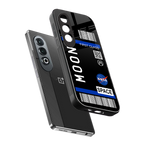 moon boarding pass back phone cover | glass case for oneplus nord ce 4