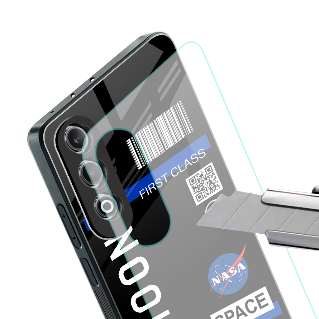 moon boarding pass back phone cover | glass case for oneplus nord ce 4