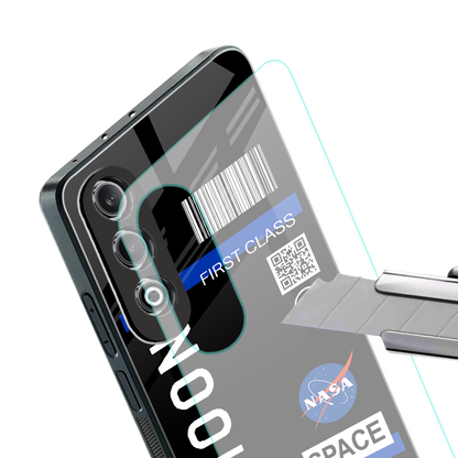 moon boarding pass back phone cover | glass case for oneplus nord ce 4
