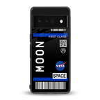 moon boarding pass back phone cover | glass case for google pixel 6 pro