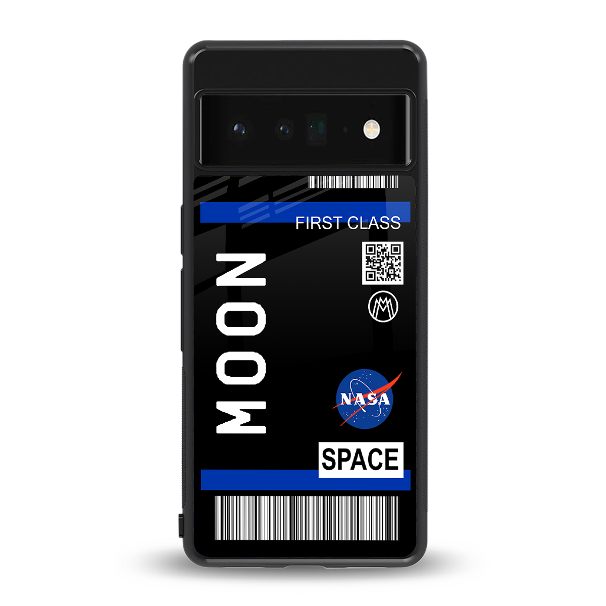 moon boarding pass back phone cover | glass case for google pixel 6 pro