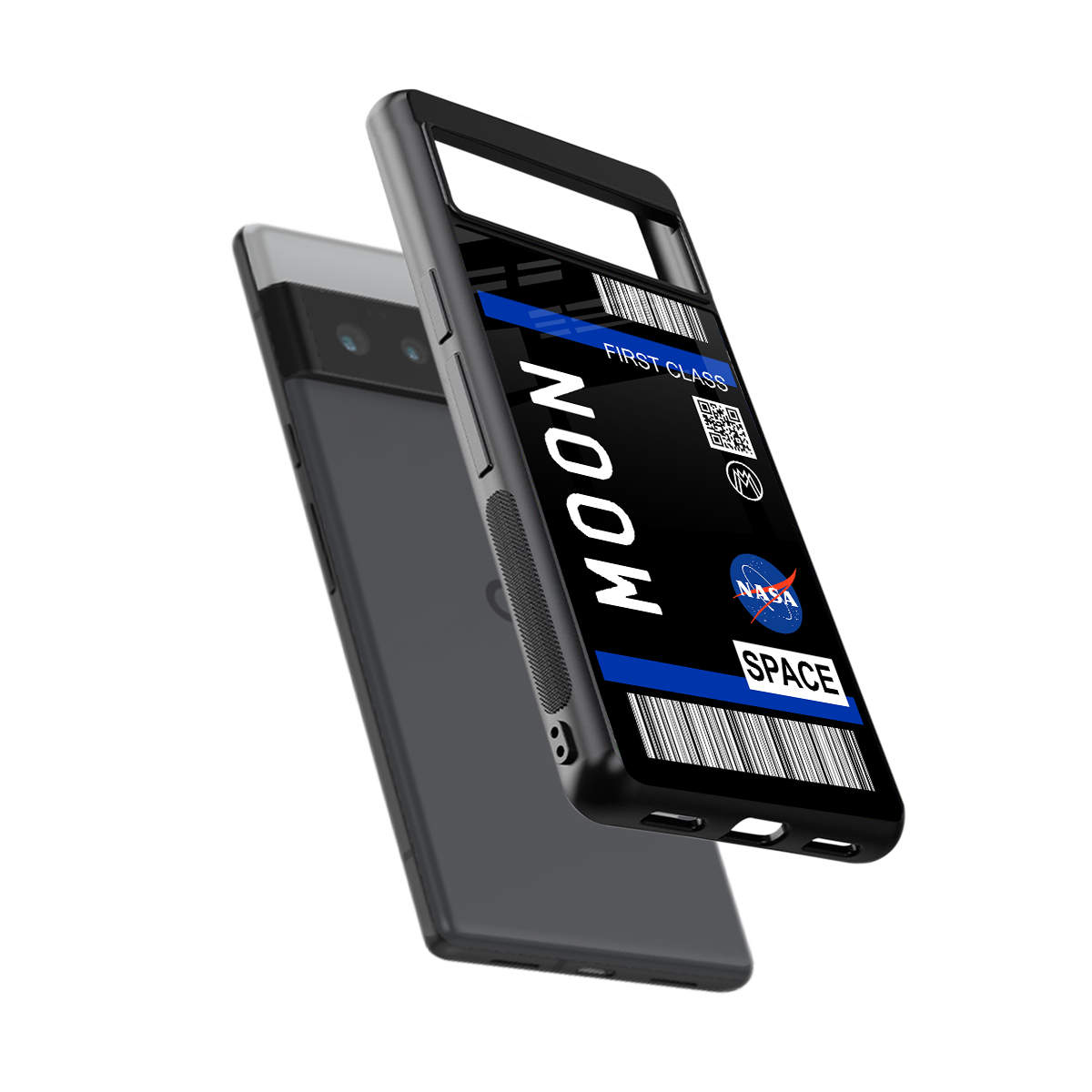 moon boarding pass back phone cover | glass case for google pixel 6 pro