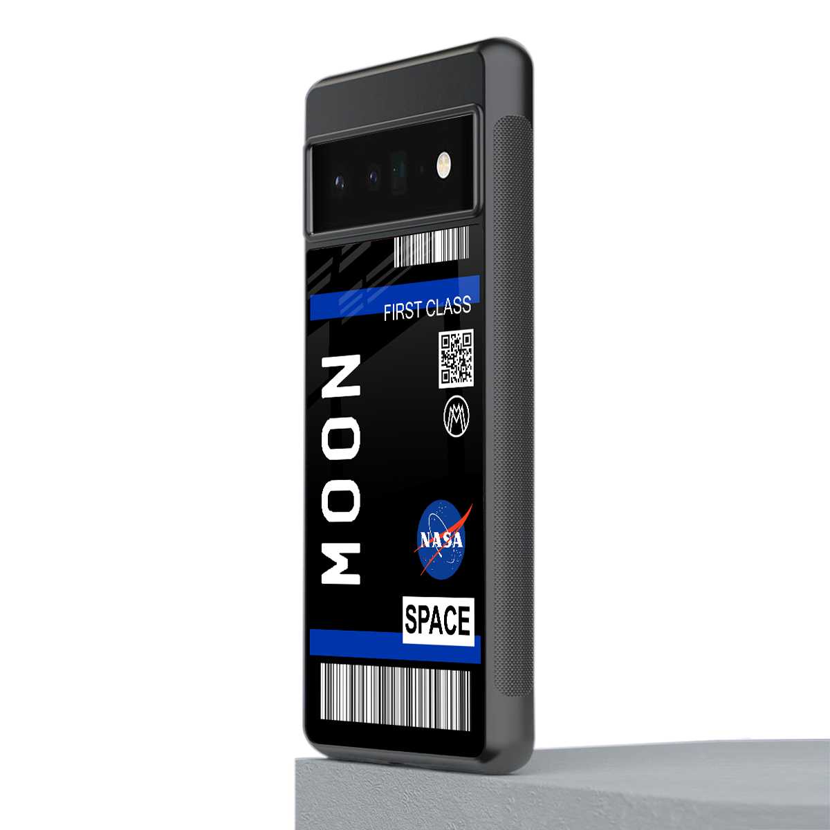 moon boarding pass back phone cover | glass case for google pixel 6 pro