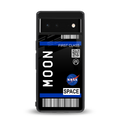 moon boarding pass back phone cover | glass case for google pixel 6