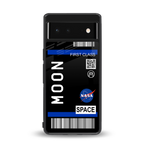 moon boarding pass back phone cover | glass case for google pixel 6