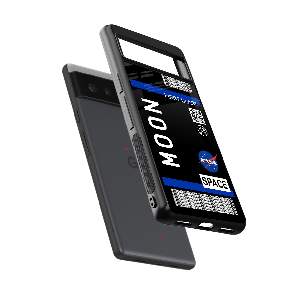 moon boarding pass back phone cover | glass case for google pixel 6