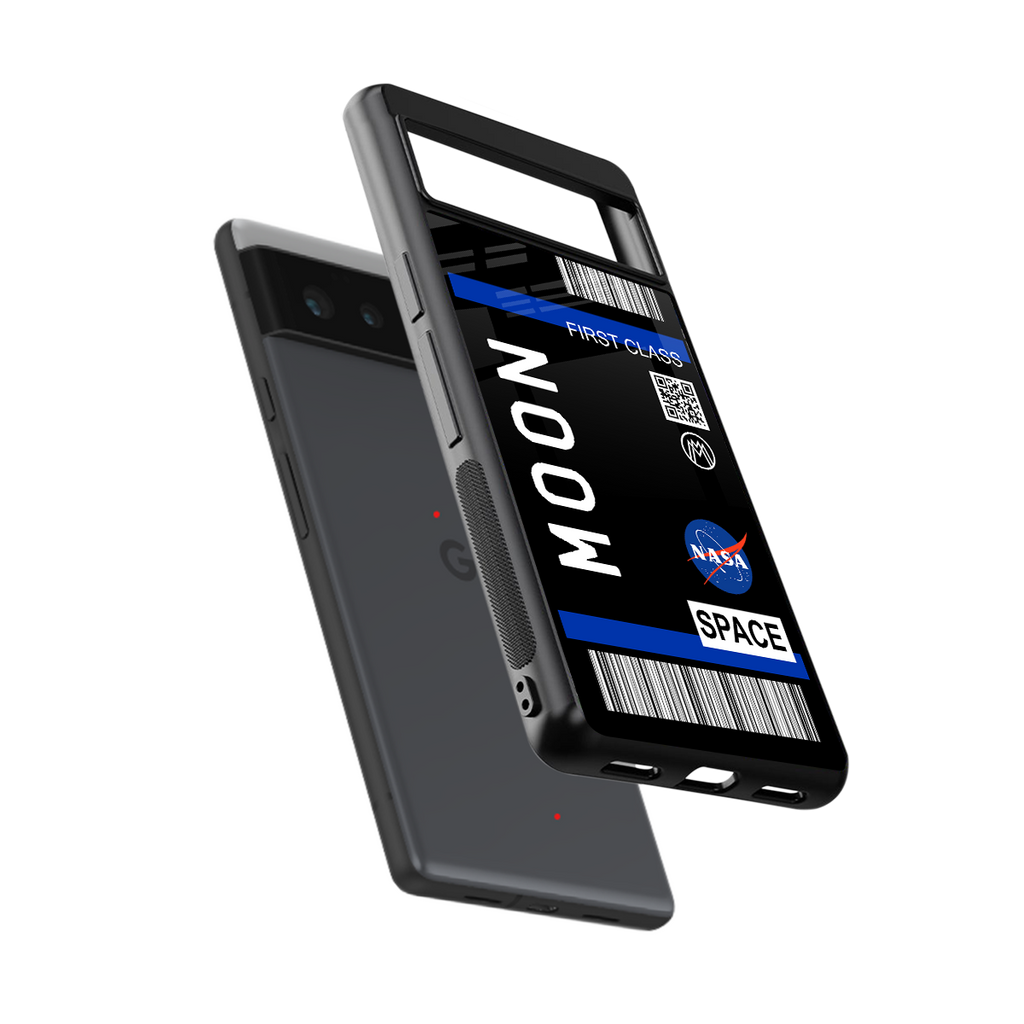 moon boarding pass back phone cover | glass case for Google Pixel 6A
