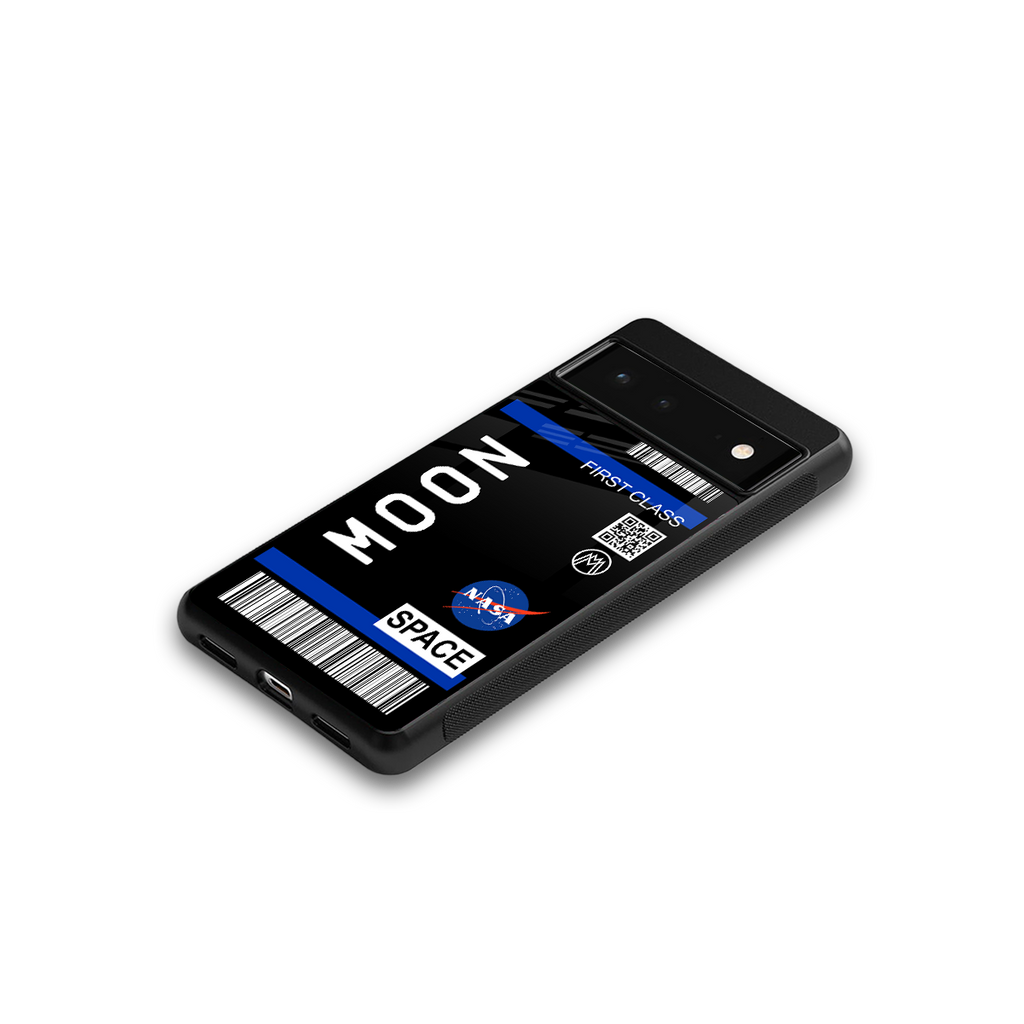 moon boarding pass back phone cover | glass case for Google Pixel 6A