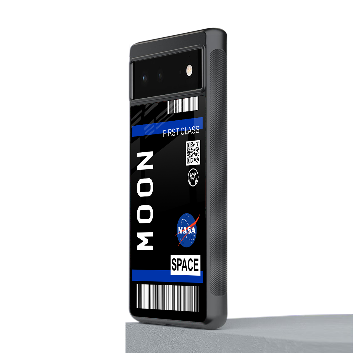 moon boarding pass back phone cover | glass case for google pixel 6