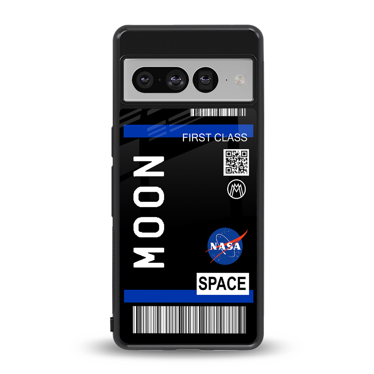 moon boarding pass back phone cover | glass case for google pixel 7 pro