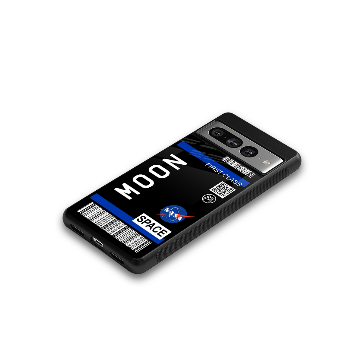 moon boarding pass back phone cover | glass case for google pixel 7 pro