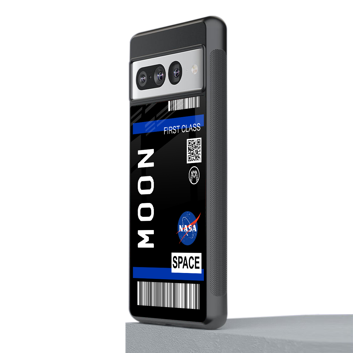moon boarding pass back phone cover | glass case for google pixel 7 pro