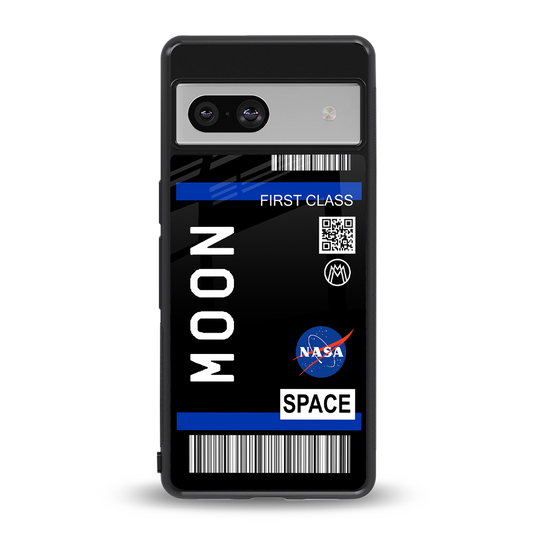 moon boarding pass back phone cover | glass case for Google Pixel 7A