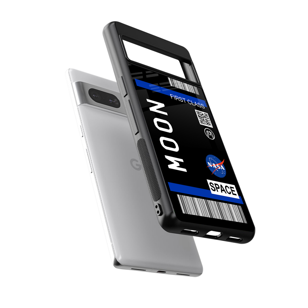 moon boarding pass back phone cover | glass case for Google Pixel 7