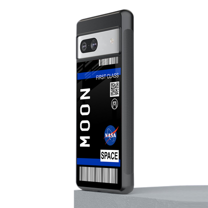 moon boarding pass back phone cover | glass case for Google Pixel 7A