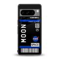 moon boarding pass back phone cover | glass case for google pixel 8 pro