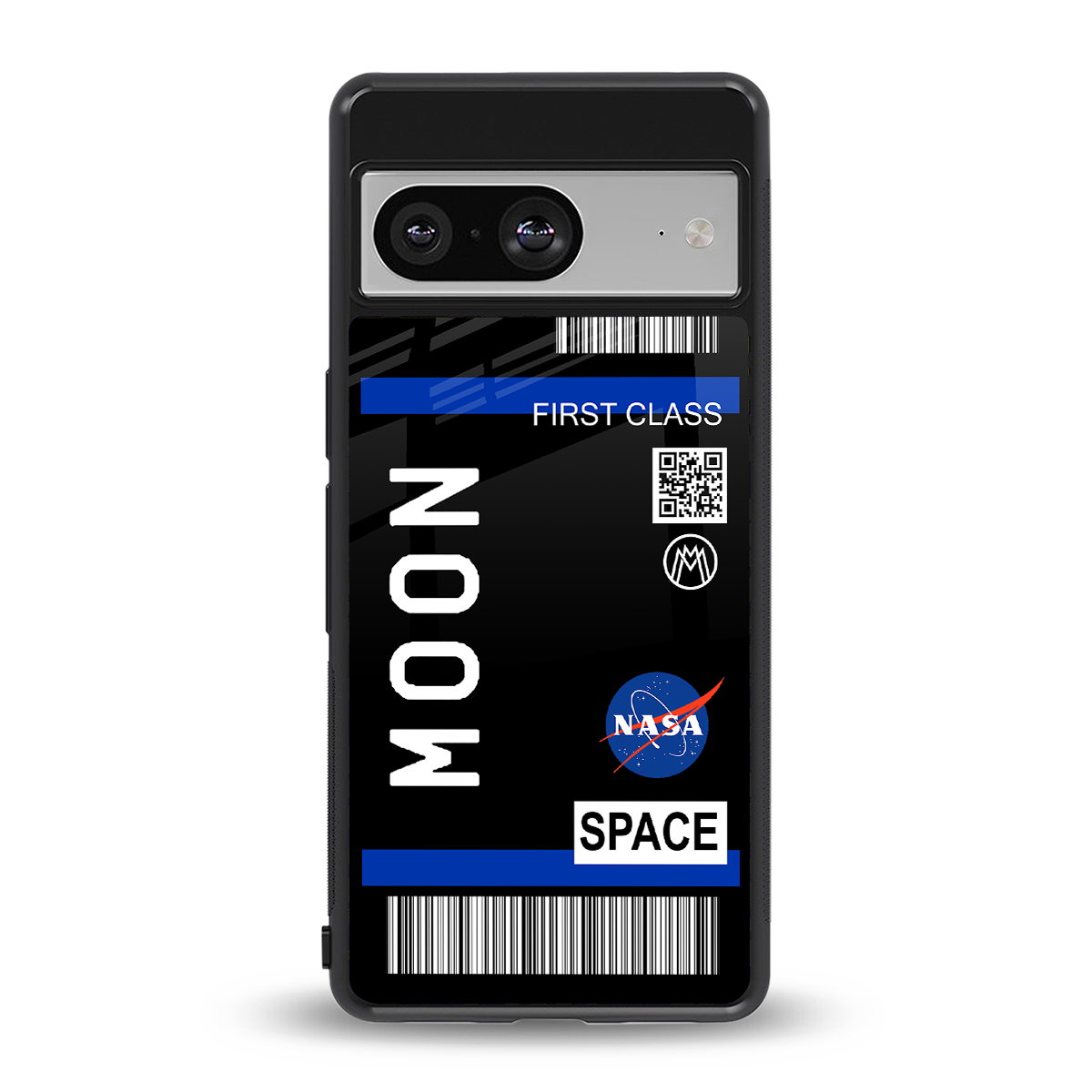 moon boarding pass back phone cover | glass case for Google Pixel 8