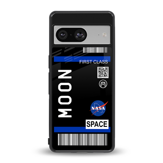 moon boarding pass back phone cover | glass case for Google Pixel 8