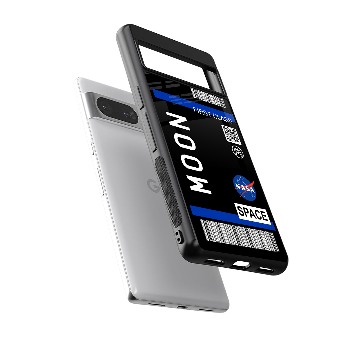 moon boarding pass back phone cover | glass case for Google Pixel 8