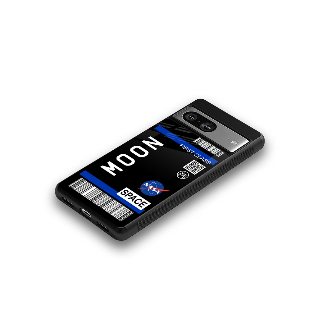 moon boarding pass back phone cover | glass case for Google Pixel 8