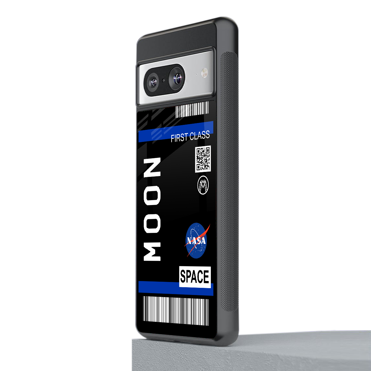 moon boarding pass back phone cover | glass case for Google Pixel 8