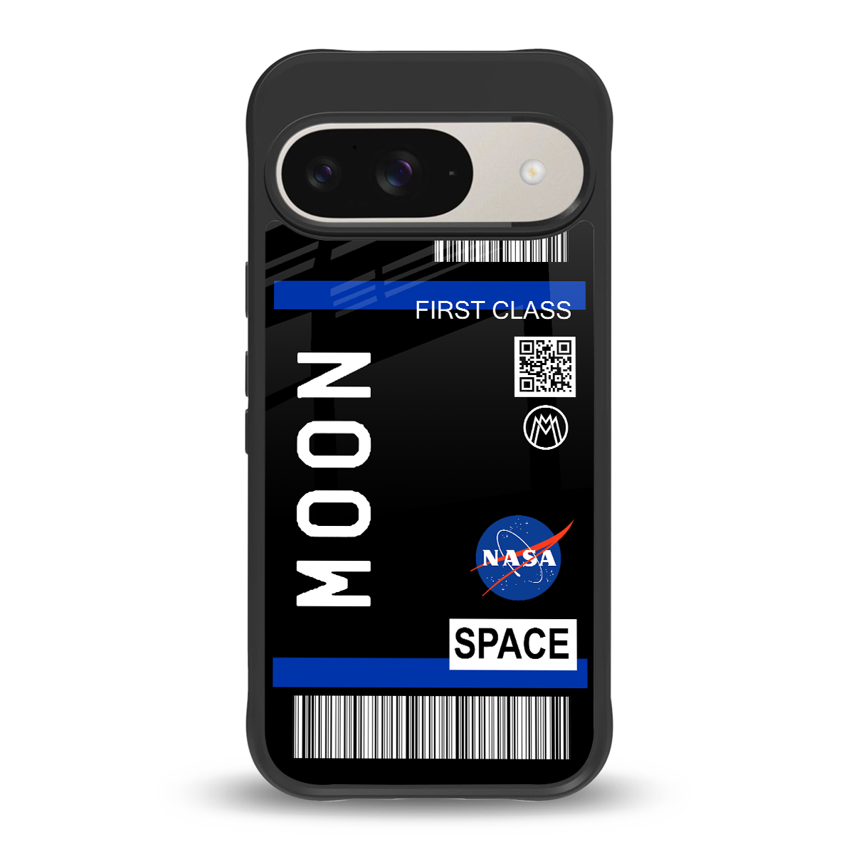 moon boarding pass back phone cover | glass case for google pixel 9