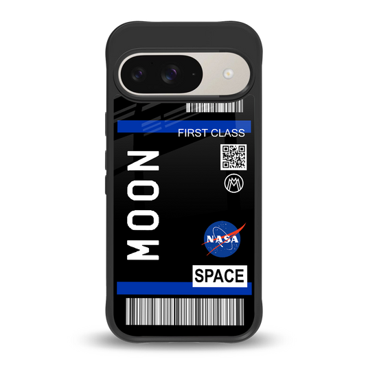 moon boarding pass back phone cover | glass case for google pixel 9