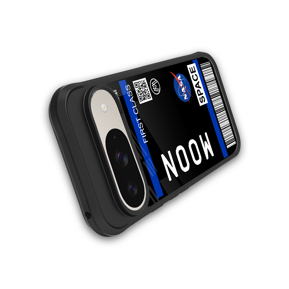 moon boarding pass back phone cover | glass case for google pixel 9