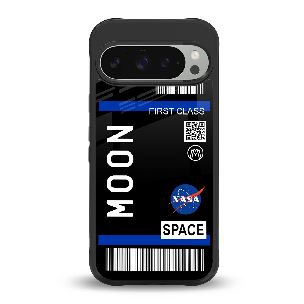 moon boarding pass back phone cover | glass case for google pixel 9 pro