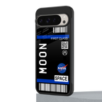 moon boarding pass back phone cover | glass case for google pixel 9 pro