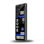 moon boarding pass back phone cover | glass case for samsung galaxy s25 ultra