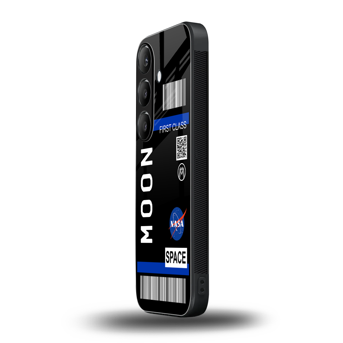 moon boarding pass back phone cover | glass case for samsung galaxy s25 plus