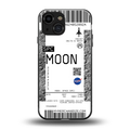 moon boarding pass ticket back phone cover | glass case for iphone 13 mini