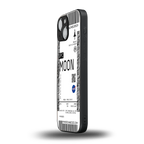 moon boarding pass ticket back phone cover | glass case for iphone 13 mini