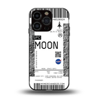 moon boarding pass ticket back phone cover | glass case for iphone 13 pro