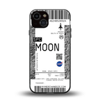 moon boarding pass ticket back phone cover | glass case for iphone 13
