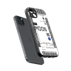 moon boarding pass ticket back phone cover | glass case for iphone 15 plus
