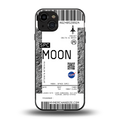 moon boarding pass ticket back phone cover | glass case for iphone 15