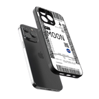 moon boarding pass ticket back phone cover | glass case for iphone 16 pro