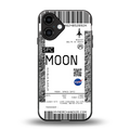 moon boarding pass ticket back phone cover | glass case for iphone 16
