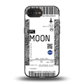 moon boarding pass ticket back phone cover | glass case for iphone 16e